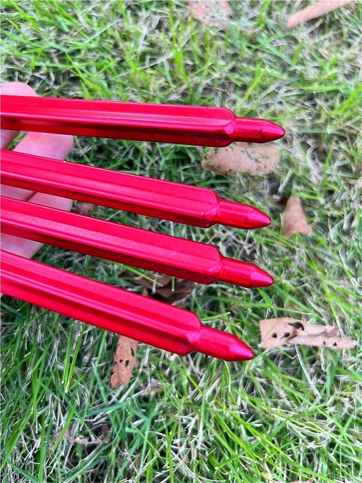 Camping Zeltheringe 4 Stück 30 cm Baldachinpfähle Aluminium Garten Bodennagel Strand Markisen Hängematte Trampolin Zubehör