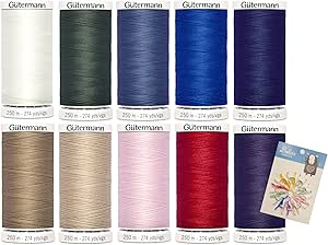Amazon.com: Gutermann Sew-All Thread 274 yd, 10 Pack Bundle with Bella ...