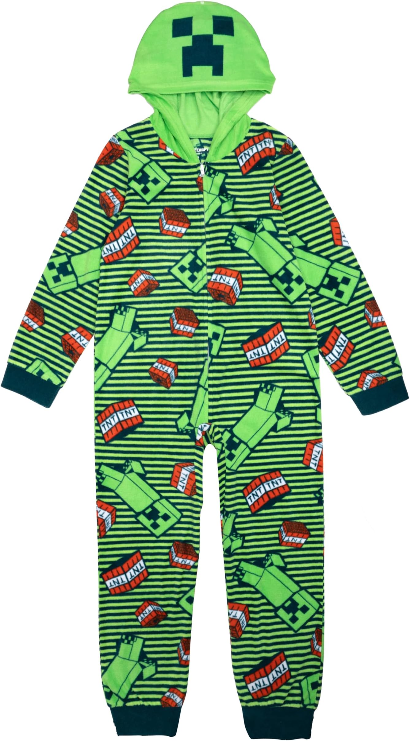 Minecraft Hooded Blanket Sleeper, Comfortable Pajamas, Soft & Cute for Kids