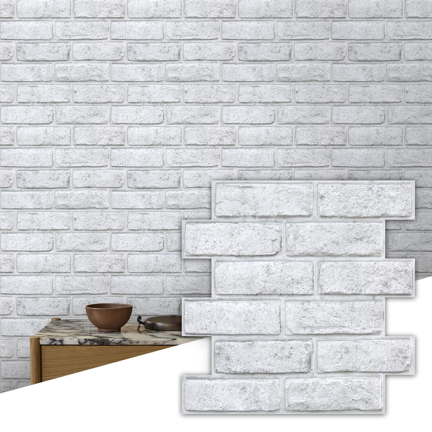 Commomy 3D Faux Brick Wall Panels