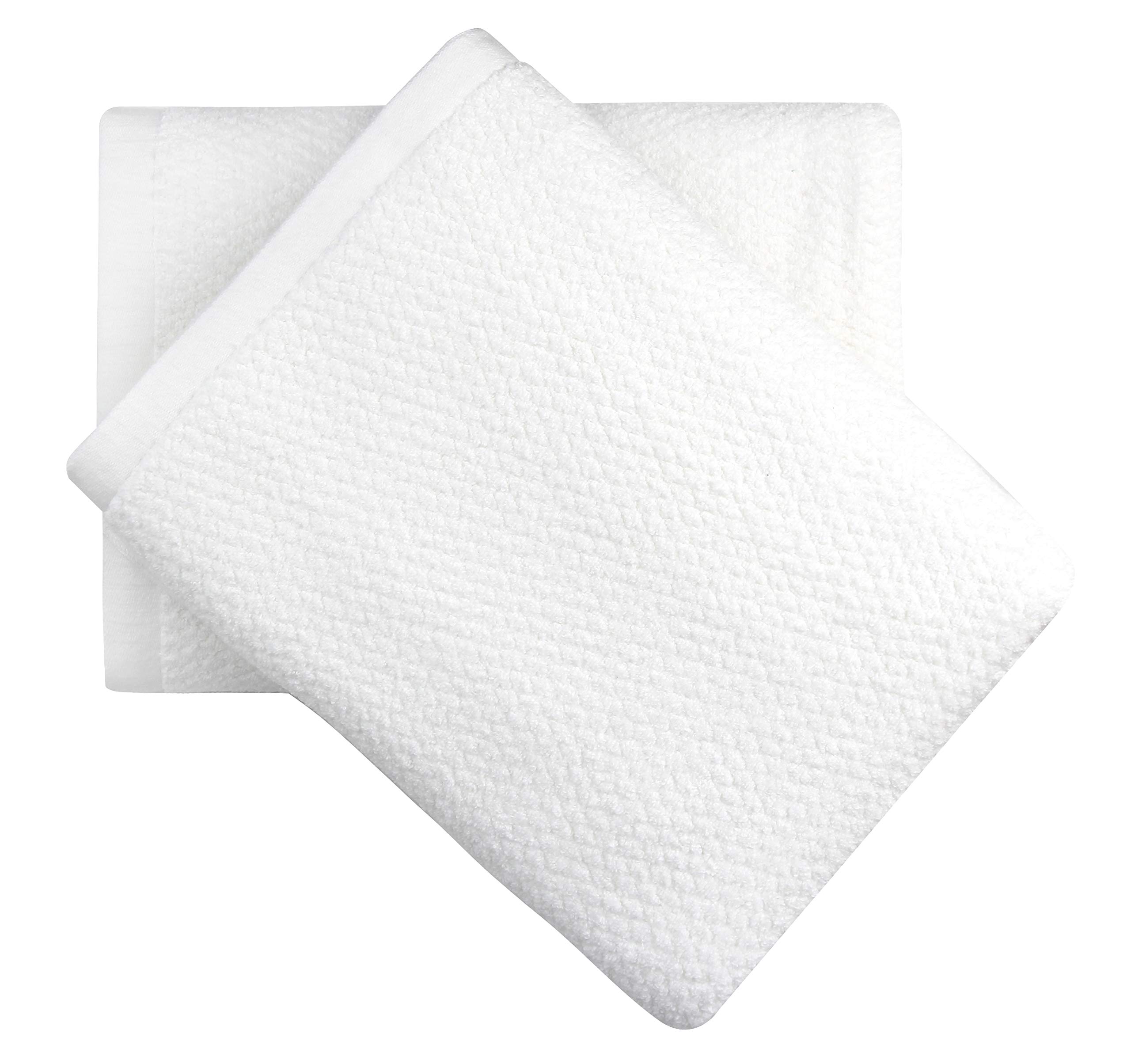 Everplush Diamond Jacquard Bath Sheet 2 Pack in White