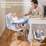 INFANS 9 in 1 High Chair, Convertible Baby Highchair for Babies and Toddlers, Table and Chair Set Building Block Infant Dining Booster Seat, Kids Stool with Activity Children Play Kitchen (Blue)