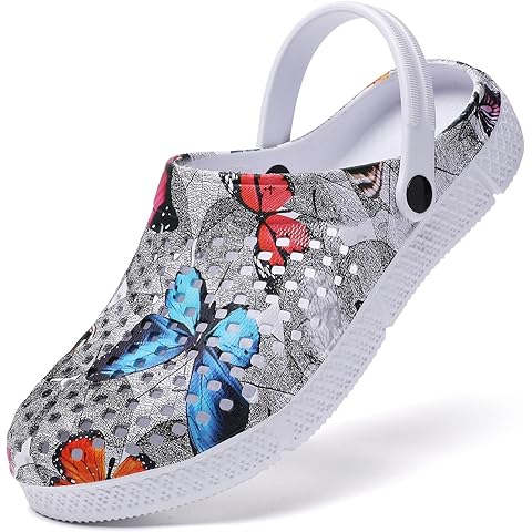 Garden Clogs for Women, Women's Slip On Garden Shoes Pool Beach Shower Slides Indoo...