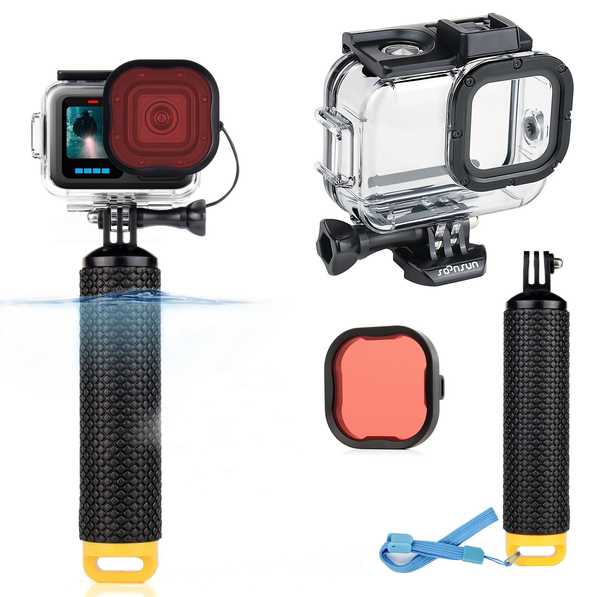 Amazon.com : SOONSUN Waterproof Case with Floating Hand Grip for
