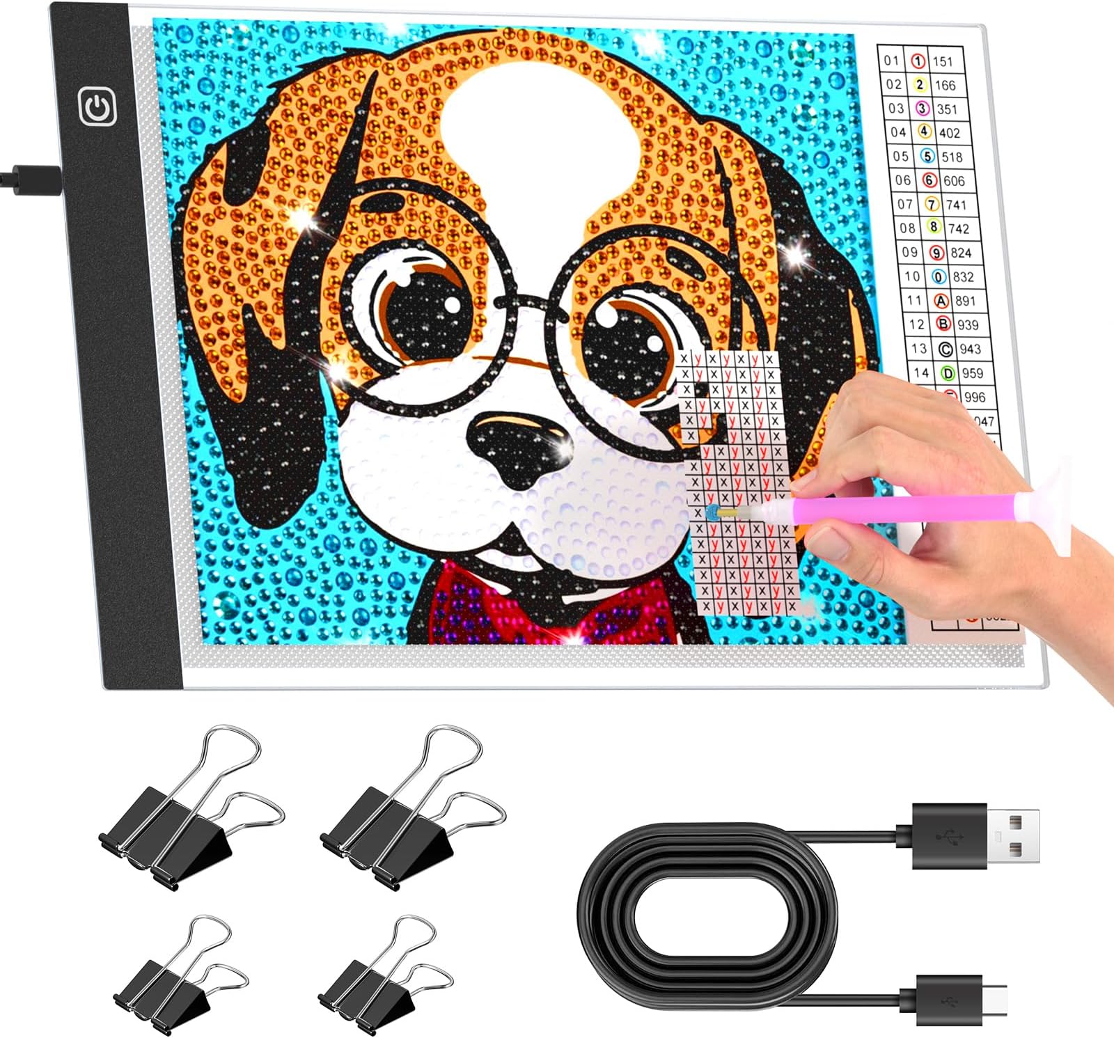 A4 Light Board Portable Tracing Light Box Magnetic Drawing Board Light Drawing Board Light Box For Tracing Sketch Pad Light Drawing Pad Light Table Cricut Light Pad Light Tablet For Tracing, Sketching