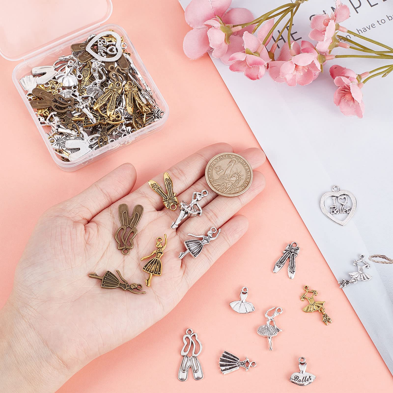 SUNNYCLUE 1 Boîte De 60 Breloques En Résine En Forme D'étoile