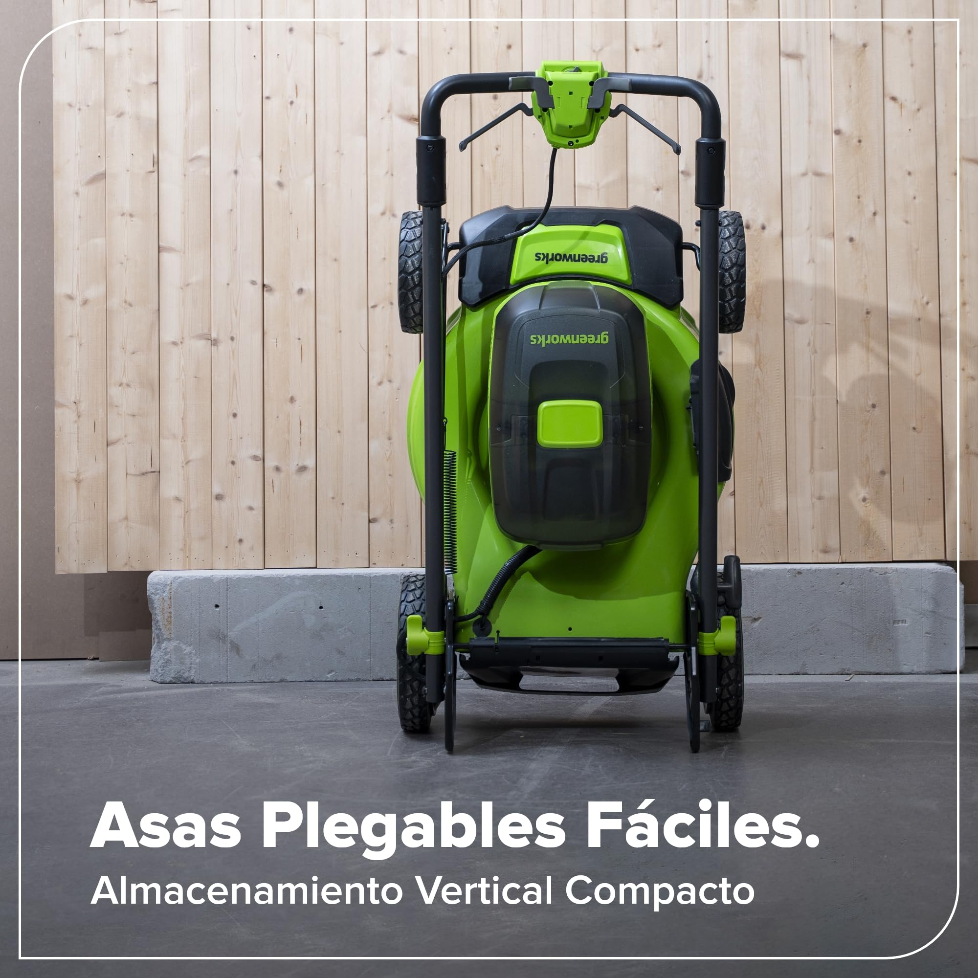 Greenworks 24Vx4 Cortacésped Li-Ion Autopropulsada, 51cm Ancho de Corte, hasta 1200m², 60L recogedor de Hierba, 7 ajustes Altura 25-100mm, +4 baterías 24V/4Ah +2 Cargador Doble, LM5112S