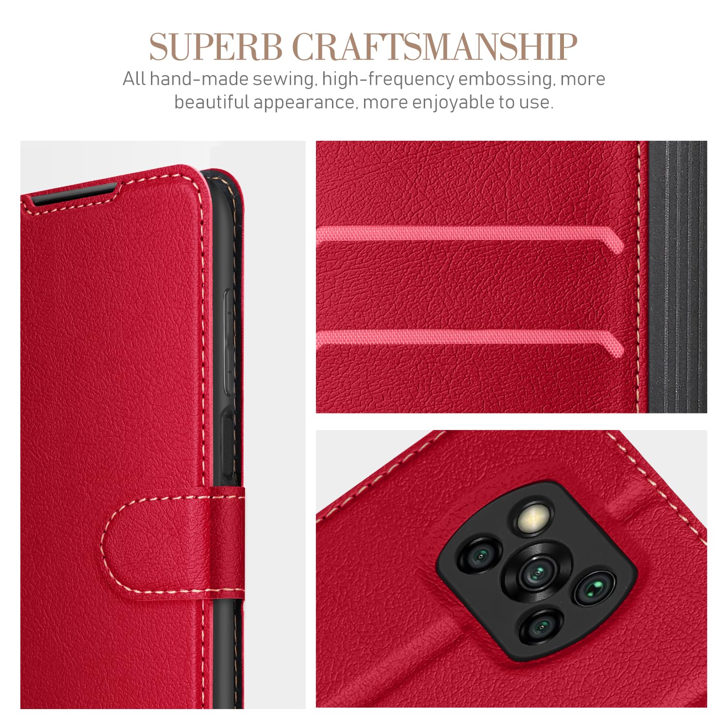 Momoka Wallet Custodia Cover per redmi GO,Custodia Sottile in Pelle per Telefono,Premium PU/TPU,Supporto Stand,Chiusura Magnetica-Marrone