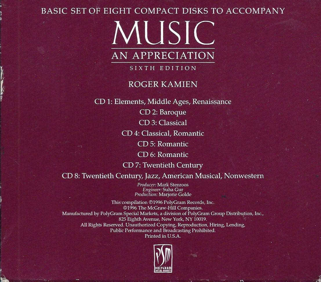 Basic CD-Rom Set (Music: an Appreciation)