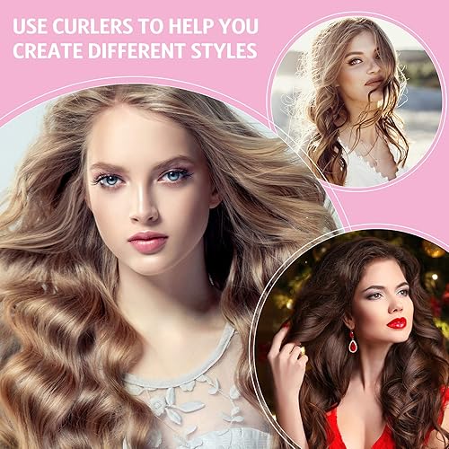 Miniatura 20 de Syhood 48 rodillos de esponja de espuma, rizadores suaves para dormir, rizadores de esponja flexible y peine de cola de rata para mujeres peinados