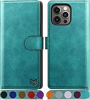 Vista 23 de SUANPOT for iPhone 13 Pro（Non iPhone 13 6.1 5G with RFID Blocking Wallet case Credit Card Holder,Flip Book PU Leather Phone case Shockproof Cover