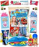 Blue Raspberry Pickle Kit-W/Cotton Candy Crunch-Candy Gift Pouch-(13 PCS) Birthday Gifts For Kids-Tiktok trend items by Food Crush (BLUE RAZ PICKLE KIT)