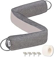 Vista 9 de TORRAMI Tapón de corriente de puerta de 38" debajo de la parte inferior Aislante de ruido de aire de 2.2LB, sello de protección del tapón de Gris