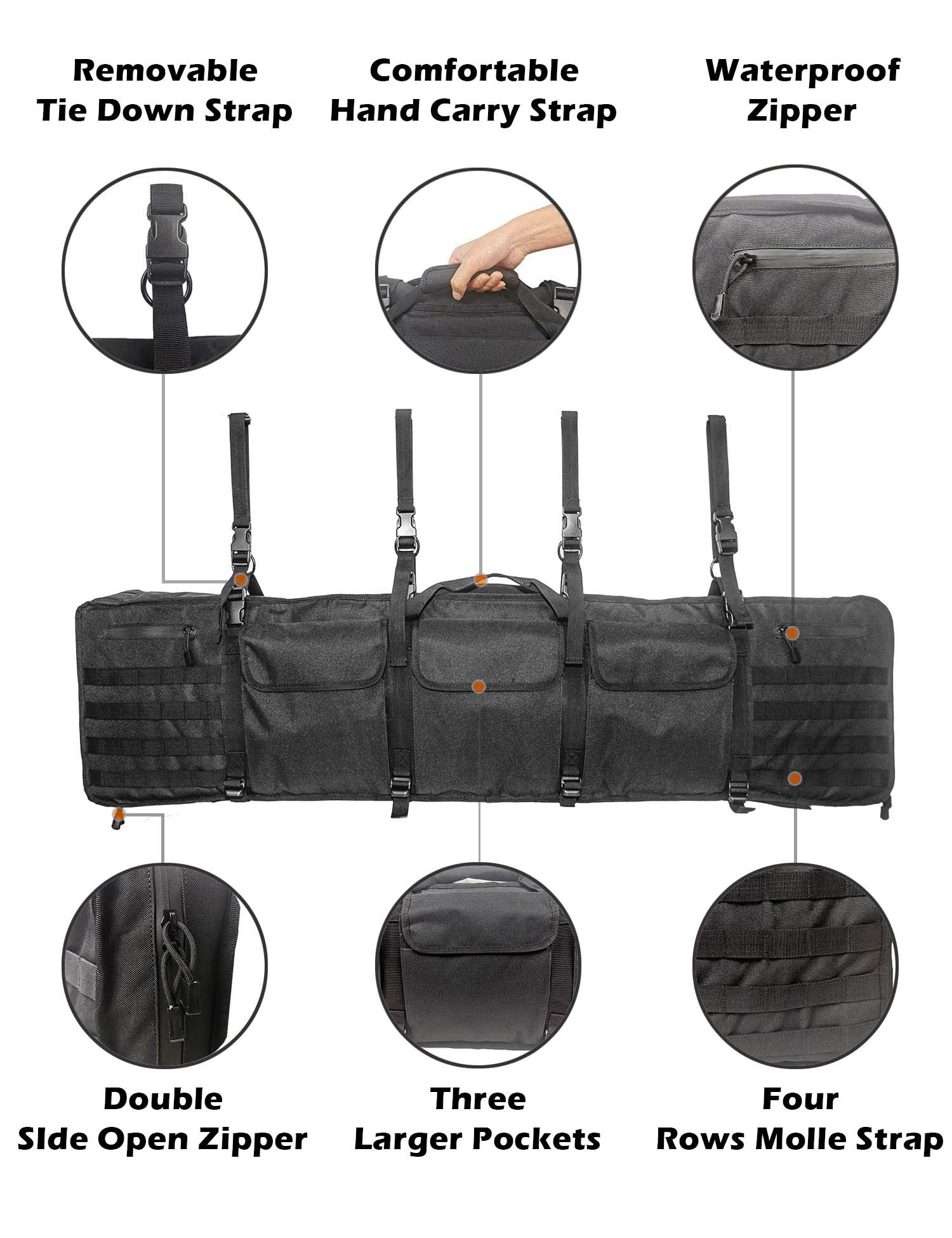 Rifle Case Soft ShotGun Bags for UTV Gun Rack Storage, Waterproof Dust