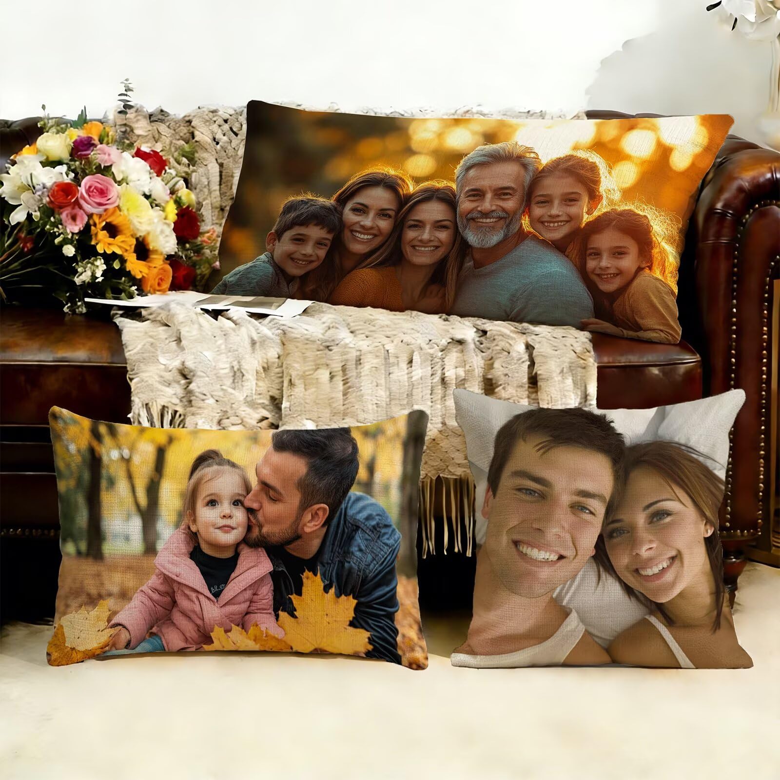 Cojin Personalizado Foto a Doble Cara 60x180cm - Cojines Exterior,Funda de Almohada Impermeable - Regalo Original para San Valentín y Aniversario Parejas para Cama Sofa Terraza Salon Jardin J1-151