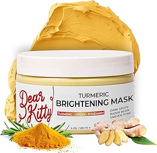 Máscara de arcilla iluminadora de cúrcuma, má...