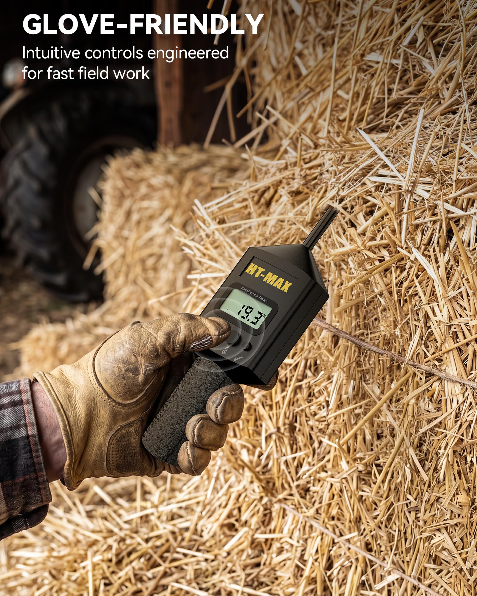 Hay Moisture & Temperature Meter - Digital Tester -5