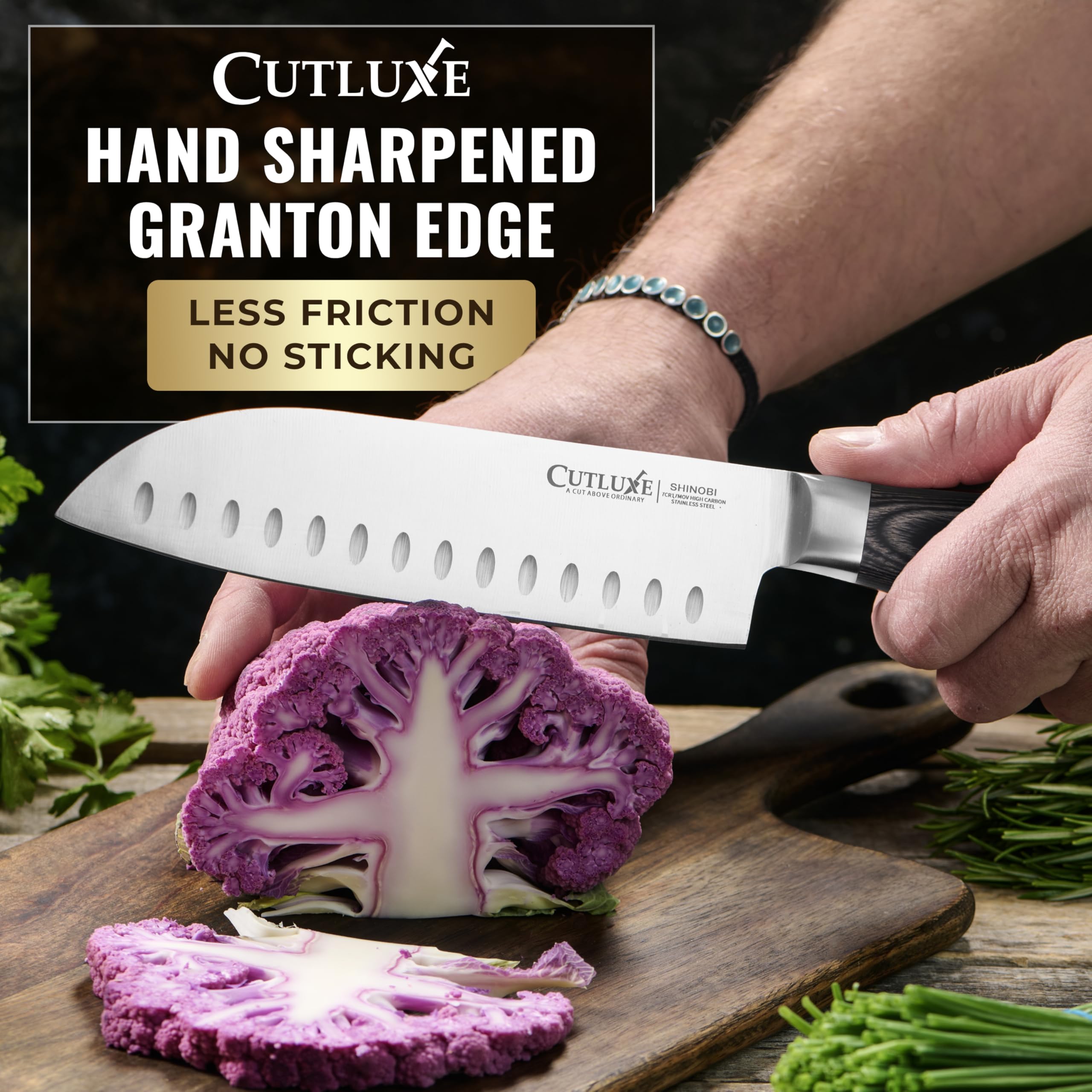 Cutluxe Santoku Knife - 7" Sharp & Durable -4 Cutluxe Santoku Knife - 7" Sharp & Durable -4