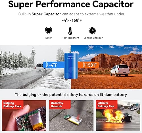 Miniatura 7 de DDPAI Cámara de tablero frontal y trasera de 2.5 K para automóvil, cámara frontal 1600P 1080P trasera para automóviles, cámara de tablero de