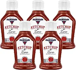 Ketchup Tradicional Zero Açúcar 310g Hemmer (5 X 310g)