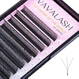 VAVALASH W-shaped Eyelash Extension 3D Premade Fans 0.07 D Curl Volume Lash Extensions Easy Fanning Lashes Matte Black Volume Premade W Lashes(W Shaped-3D-0.07-D-8-15mm）