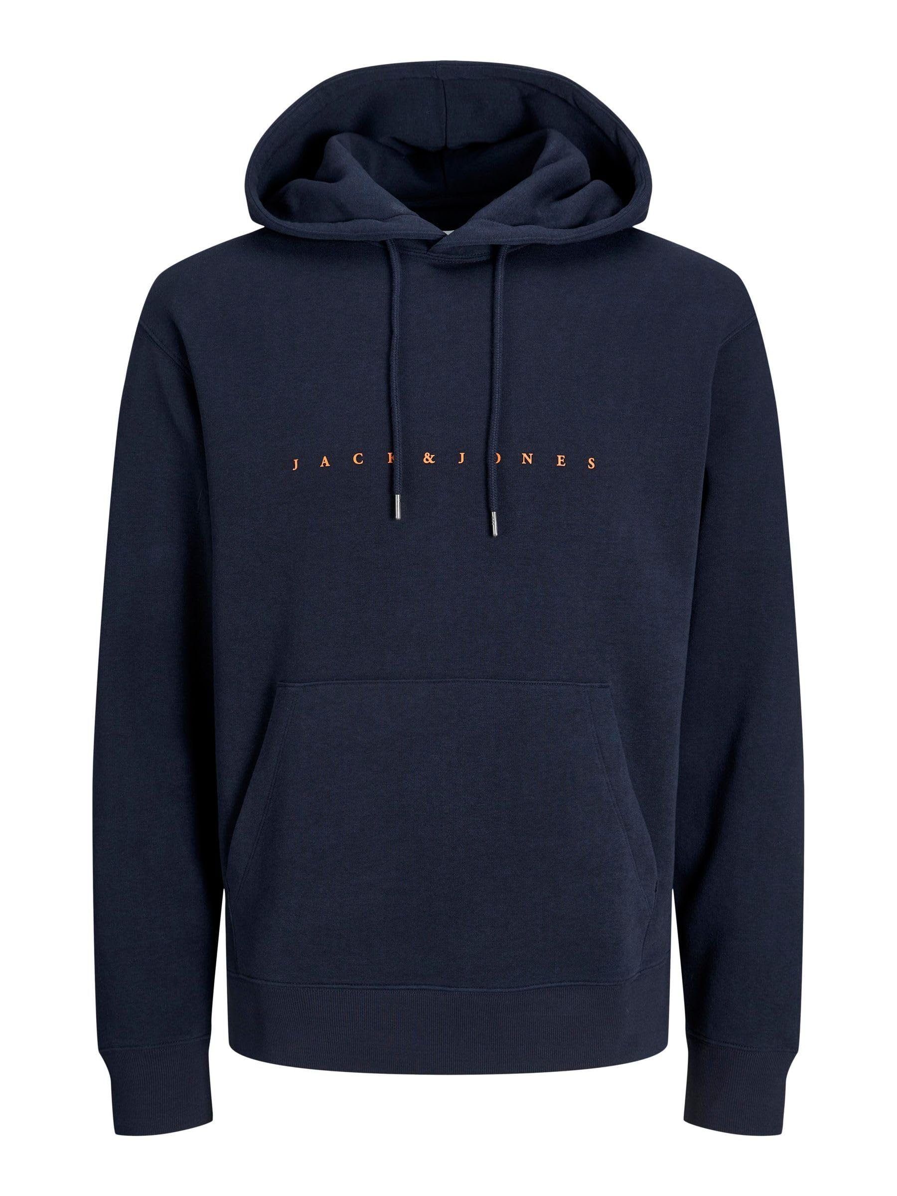 JACK & JONES Herren Hoodie Kapuzenpullover JJESTAR JJ Sweat Hood - Relaxed Fit