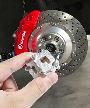 RACOONA Brake Caliper Compression Tool,Car Rear Disc Brake Piston Tool,Car Accessories Caliper Piston Compressor Tool,3/8 Disc Brake Piston Caliper Wind Back Cube Tool,Fits Rear Disc Brakes on Cars