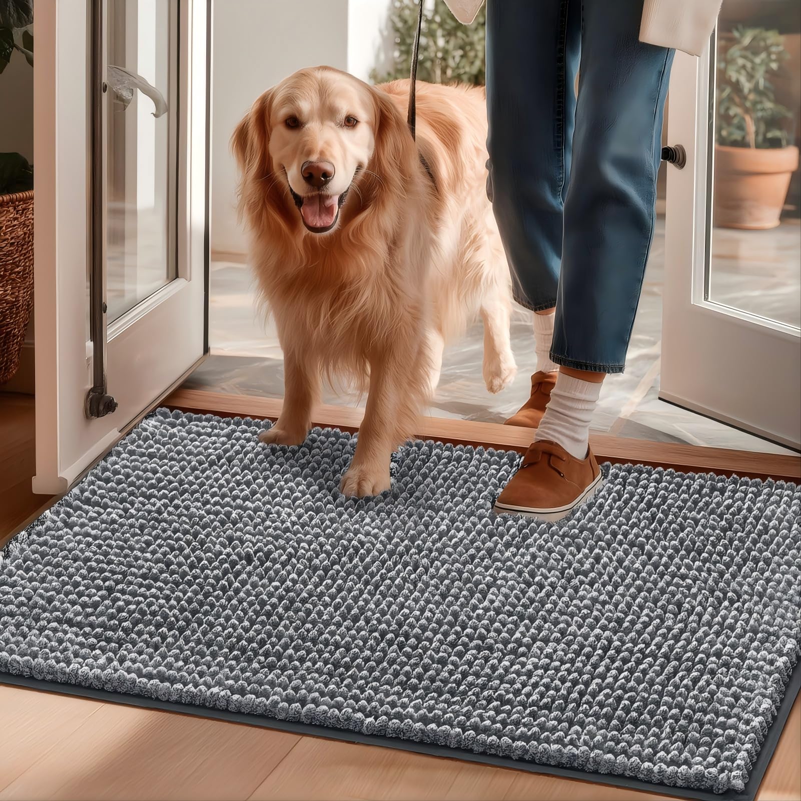 EHEYCIGA Super Absorbent Dog Door Mat 30x20 Inch