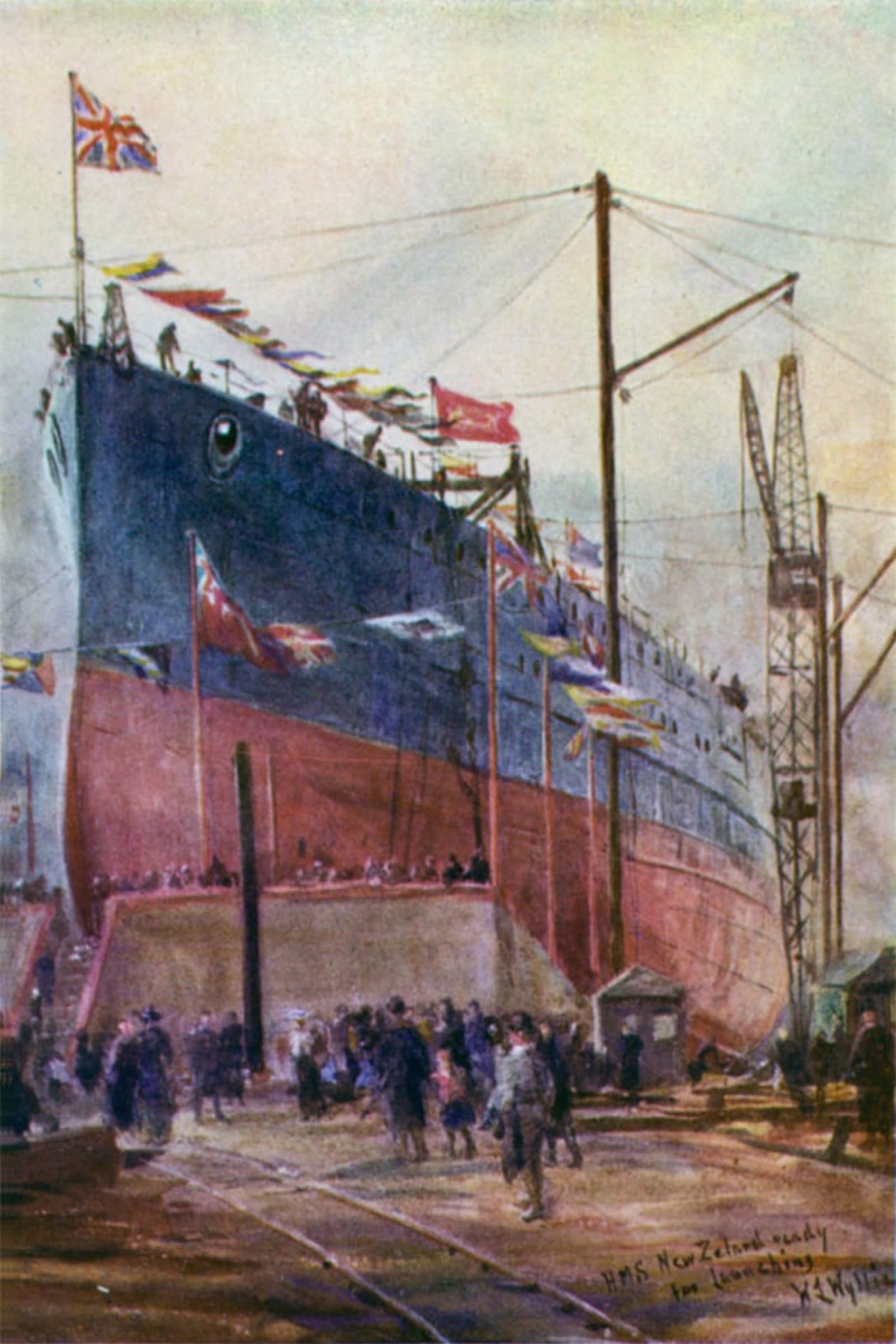 POSTERIIk Famous Print Pop Art Wall Art Graffiti Battle Cruiser by William Lionel Wyllie Art Prints for Home Decor 60x90cm