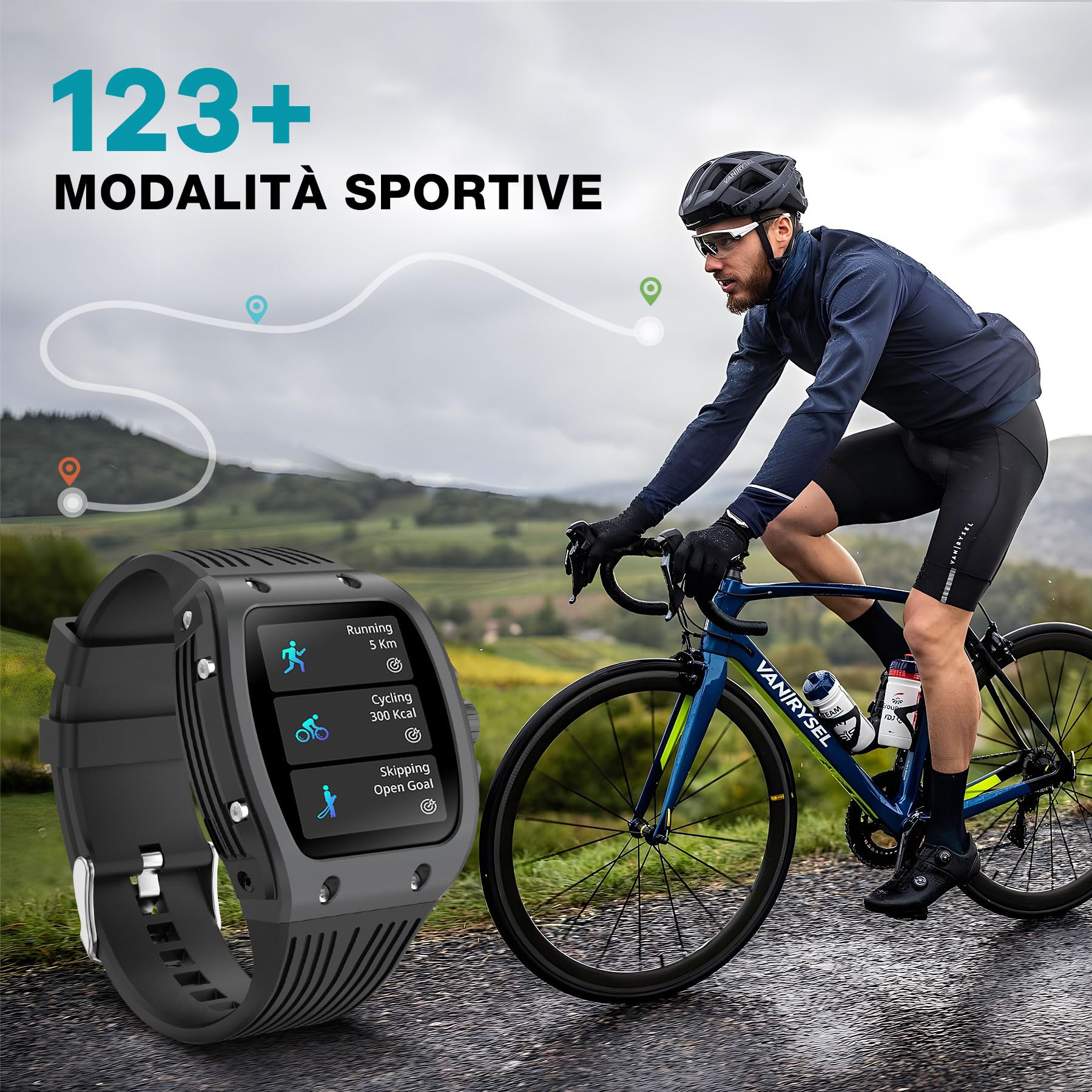 Smartwatch Uomo Donna, Sportivo Fitness Tracker Con Effettua O Risposta Chiamate 2 01 Intelligente Orologio Con Contapassi Cardiofrequenzimetro Sonno Ip68 Smart Watch Per Android Ios Nero