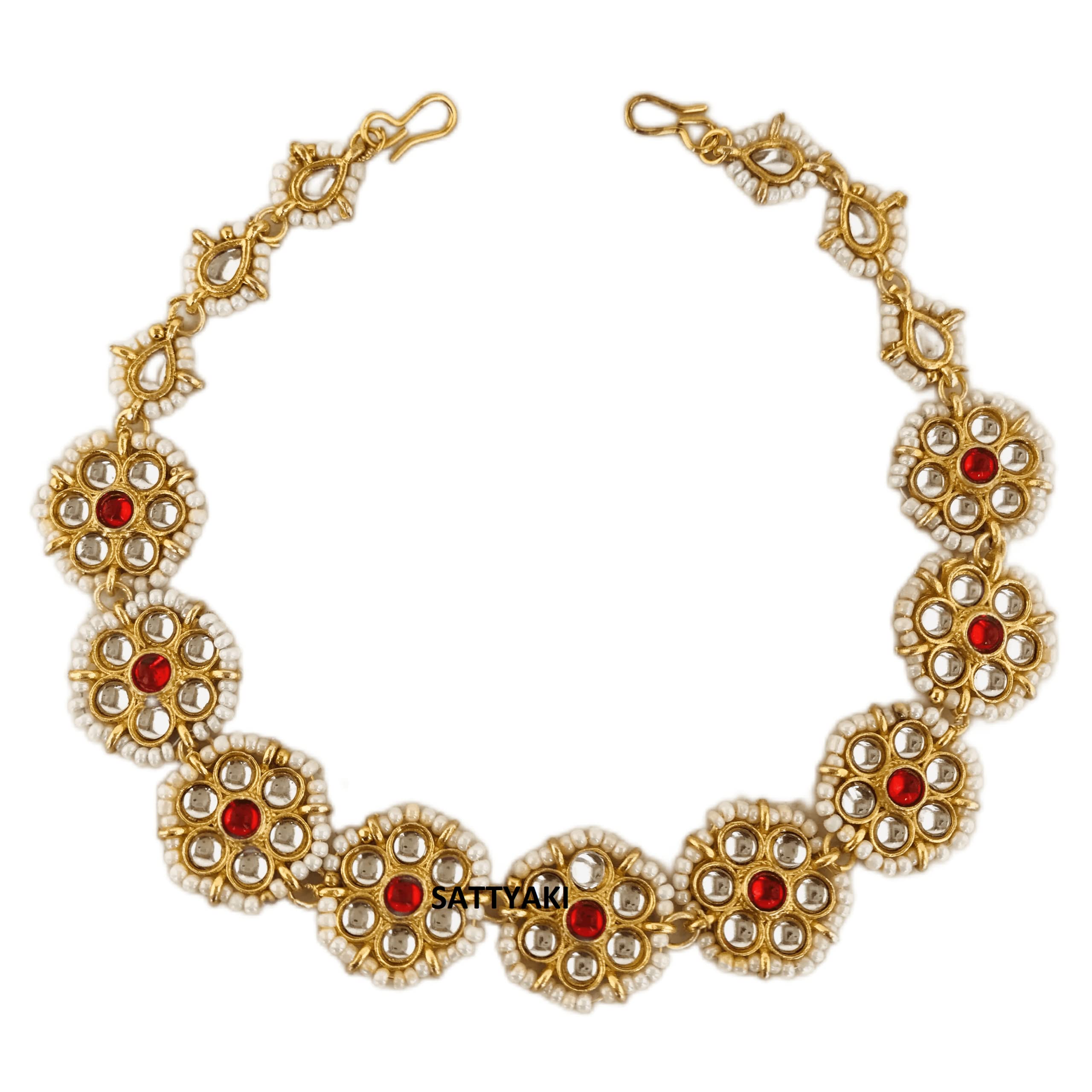 Sattyaki Traditional Rajasthani Gold Plated Hair Band/Hair Jewellery/Head Jewellery/Hair Pain/Hair Accessory Bridal Bridesmaid Sheeshphool Matha Patti for Women and Girls (Red) (B0BR12B9DL) Amazon Price History, Amazon Price Tracker