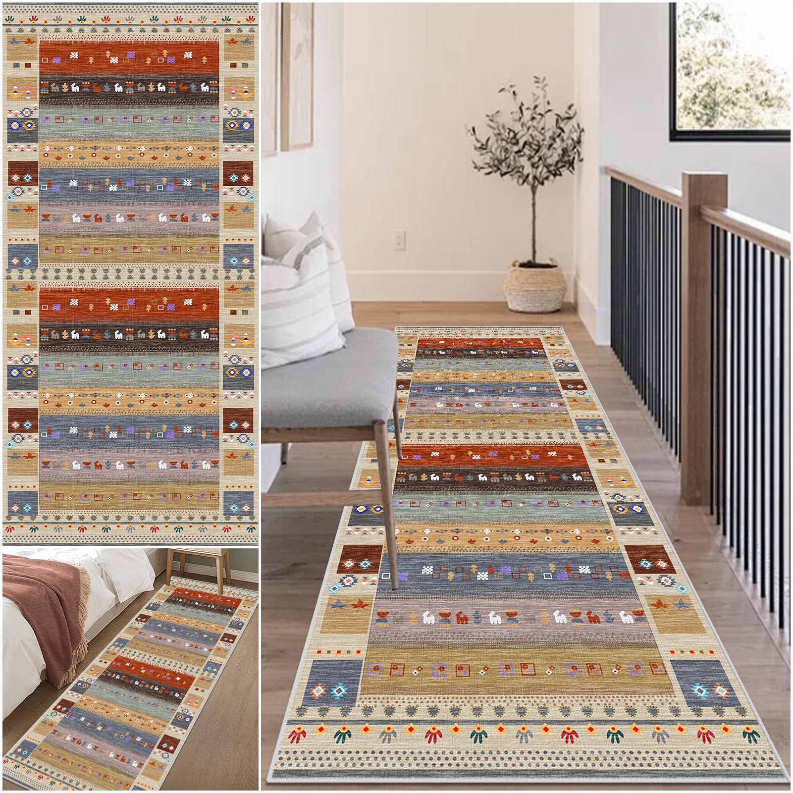 Tapis De Couloir Antidérapant Lavable - 80 X 150 Cm, Poil Court - Pour Cuisine, Entrée, Salon (couleurs Assorties)