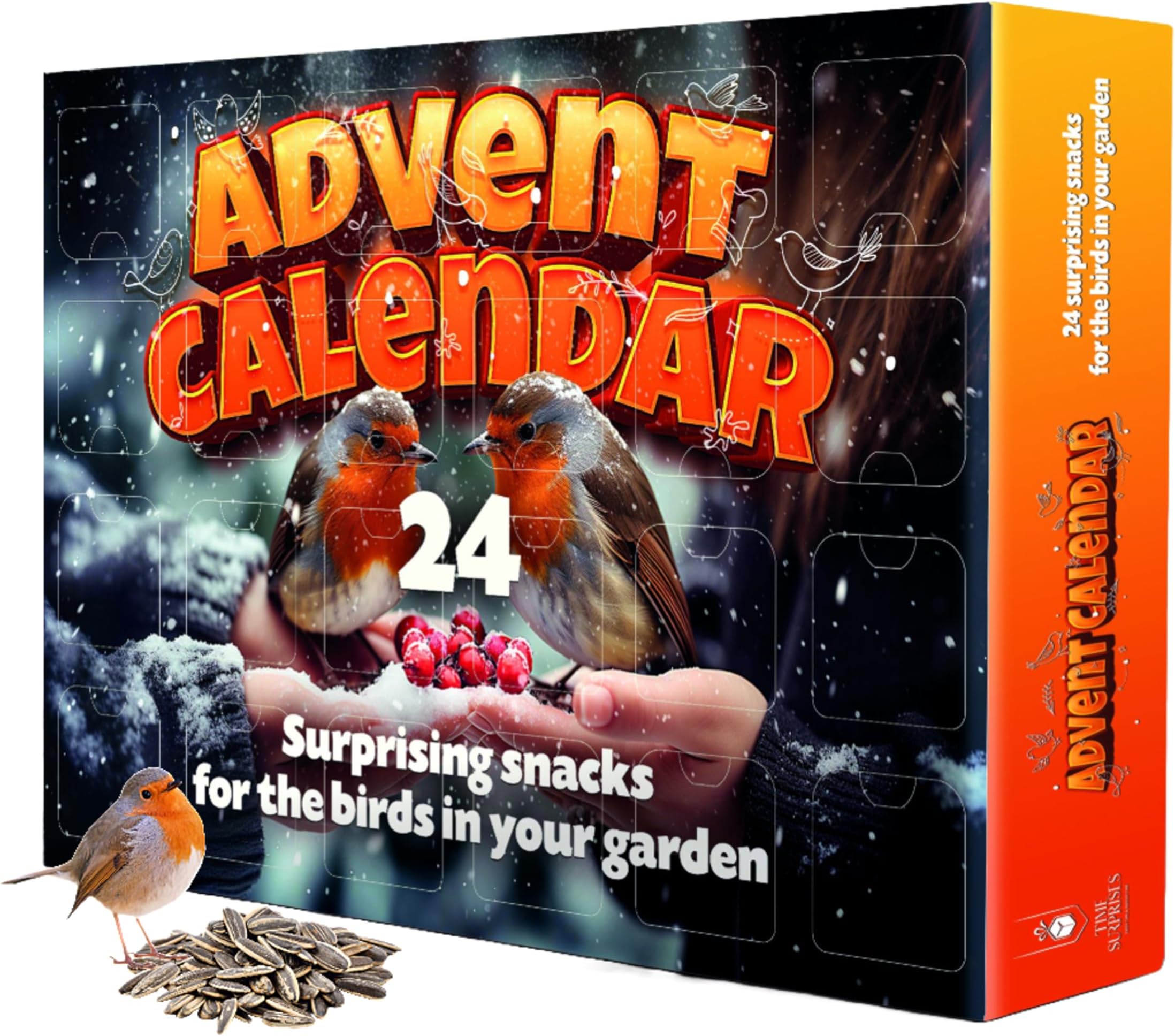 Bird Food Advent Calendar 2025 - Assorted Wild Bird Seed 24 Days Christmas Countdown Advent Calendar. Wild Bird Food for Christmas Stocking Fillers, Secret Santa Garden Gifts, Adult Advent Calendar