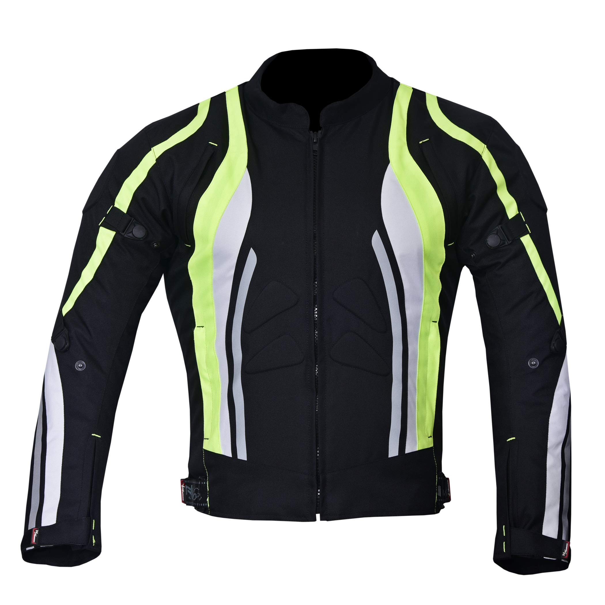 Norman Men's Hi-Vis Motorbike Motorcycle Jacket Waterproof Protection Scooter Rider Jacket (As8, Alpha, X_l, Regular, Regular, )
