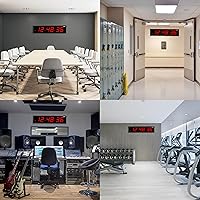 Vista 7 de Reloj digital Ivation con LED enorme de 24.0 pulgadas con cronómetro, alarmas, temporizador de cuenta atrás y temperatura – estante o montaje en Rojo