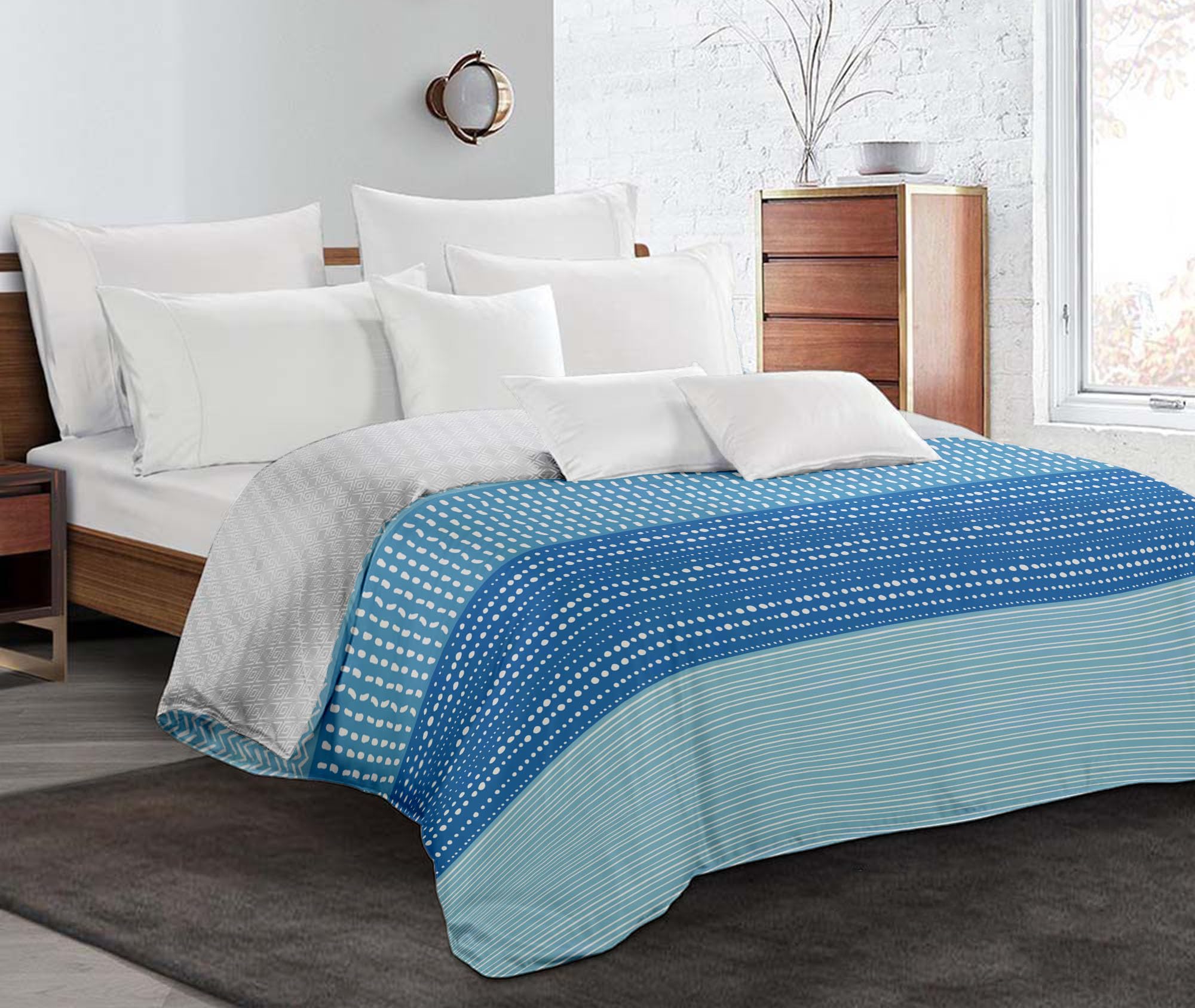 DALINA Textil - Edredón Estampado Con Relleno de Fibra Para Cama Individual, Invierno 180 x 240cm, Tejido Suave y 100% Poliéster