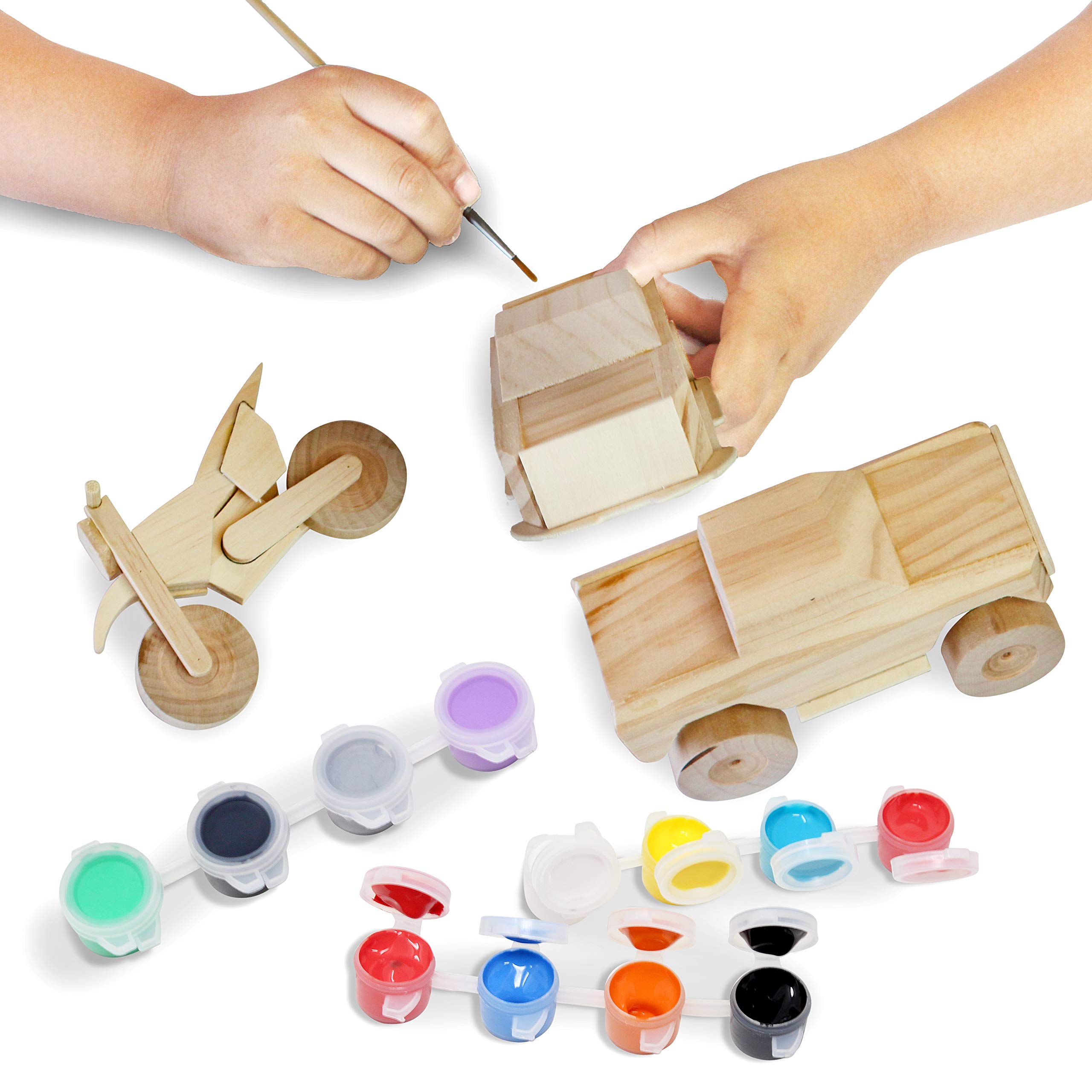 Buy Klever Kits Kids Craft Kit Build & Paint Your Own Wooden Race Car