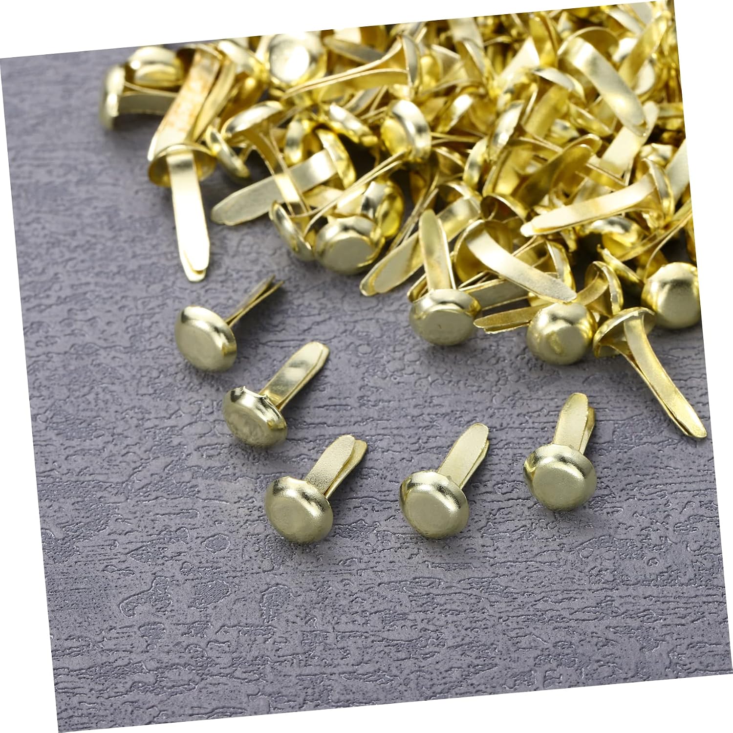 TOPPERFUN 300pcs Round Metal Brads for Scrapbooking and Crafts Easy to Use Paper Fasteners Pastel Colors for Projects and School Supplies
