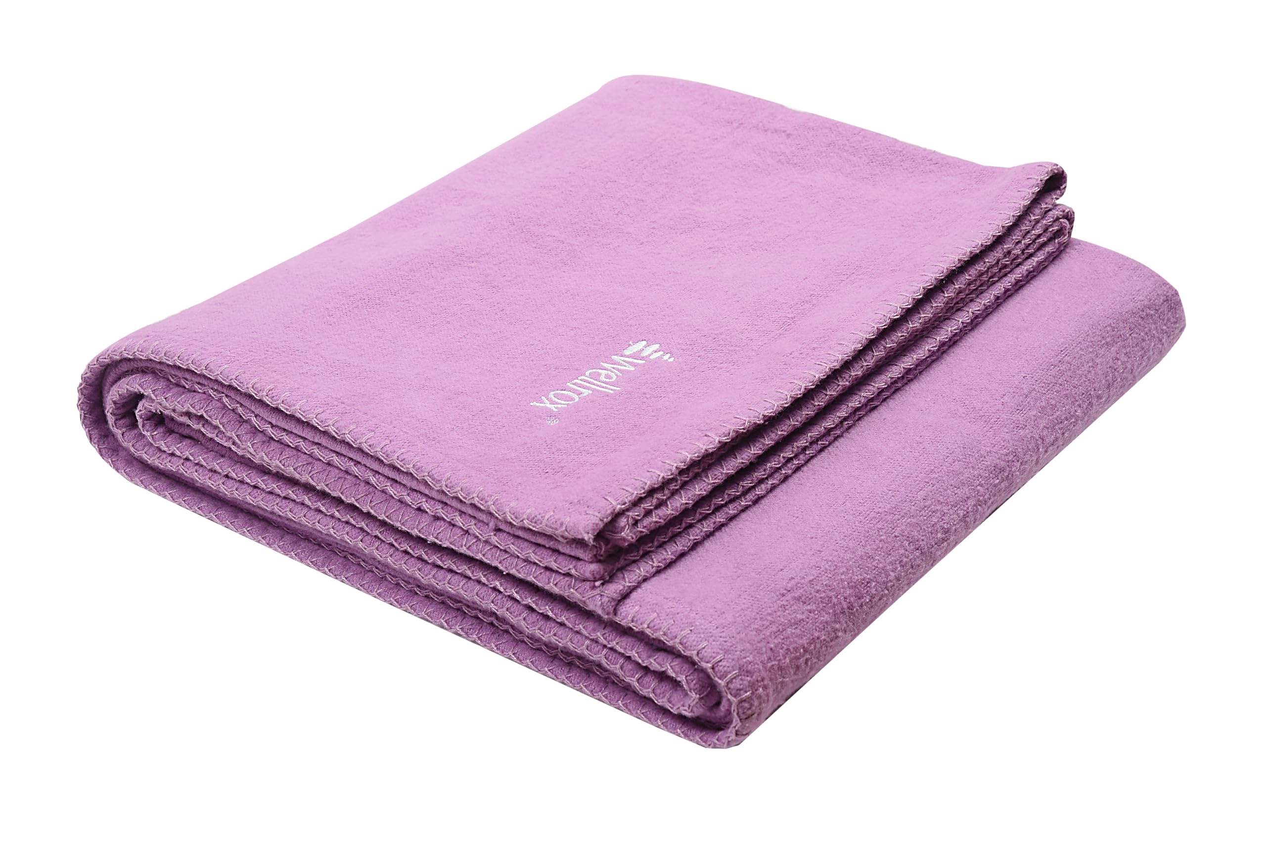 100% Indian Cotton Yoga Blanket - Perfect for Restorative Yoga & Meditation, Lavender