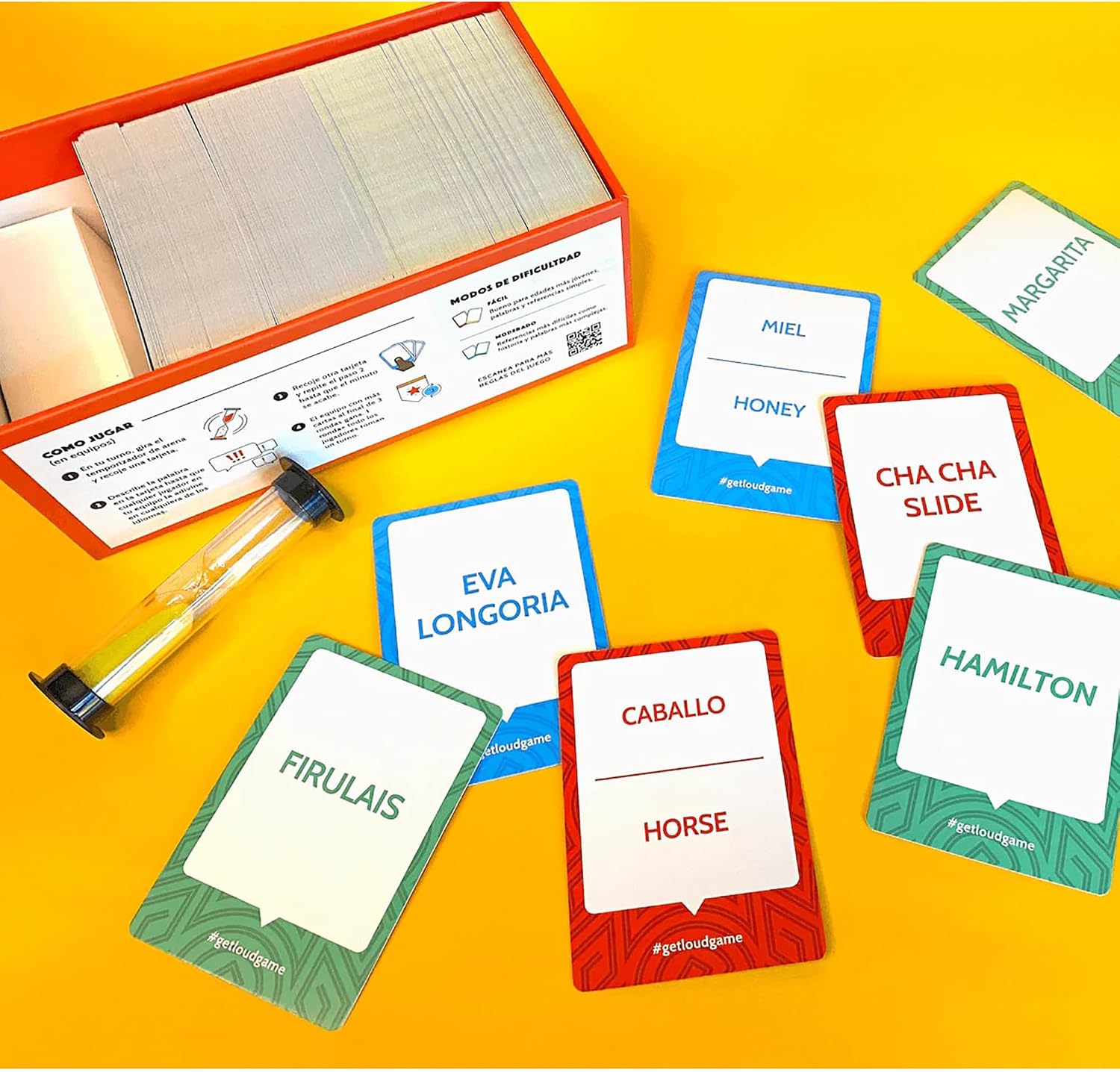 Tragos Get Loud - The Bilingual Guessing Word Game - Celebrates Latino Culture - for Kids & Adults - Family Friendly