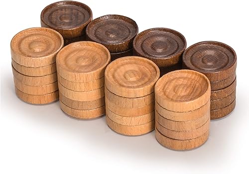 Miniatura 2 de Yellow Mountain Imports Husaria - Piezas de madera de estilo italiano con crestas apilables y bolsa de cordón, 40 piezas