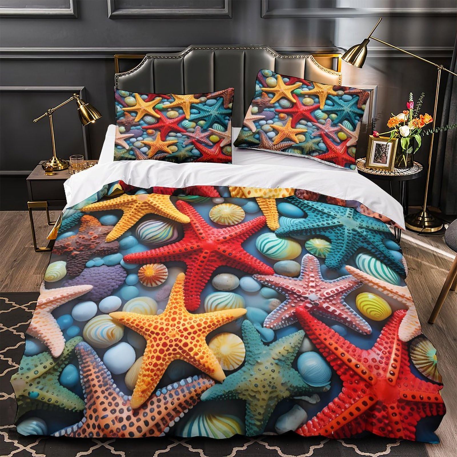 Parure de lit hypoallergénique ultra douce 140x200 cm avec fermeture éclair pratique