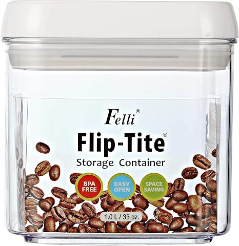 Amazon Com Felli Flip Tite 33 Ounce Food Storage Canister Home Kitchen