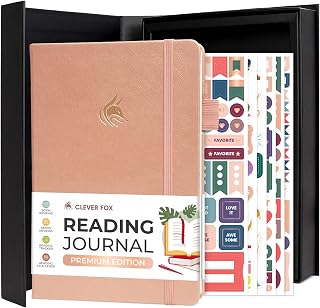 Clever Fox Reading Journal Premium, Book Tracker Log, Rose Gold