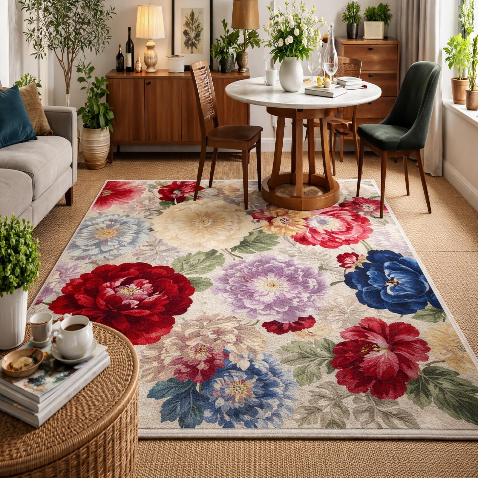 Alfombras lavables de pelo corto Rururug ideales para un pasillo elegante