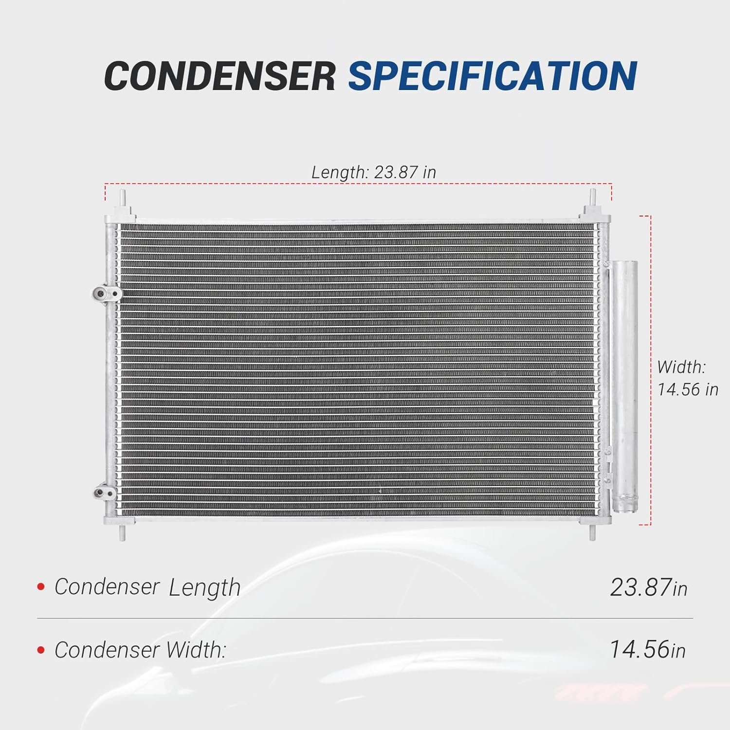 Air Conditioning A/C AC Condenser Compatible with Toyota Corolla 2009-2019 Matrix 2009-2013, for Scion xB 2008-2015 tC 2011-2016 & Pontiac Vibe 2009-2010 Replace# SC3030105, 8845002261