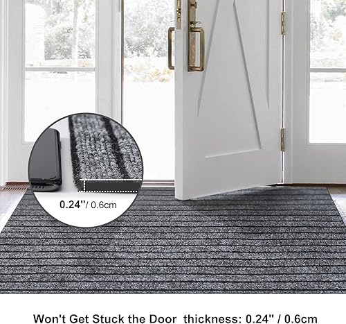 Miniatura 3 de BESTVUE Alfombras de pasillo de 2 x 6 pies con parte trasera de goma, alfombra antideslizante para interiores y exteriores, alfombra de pasillo de