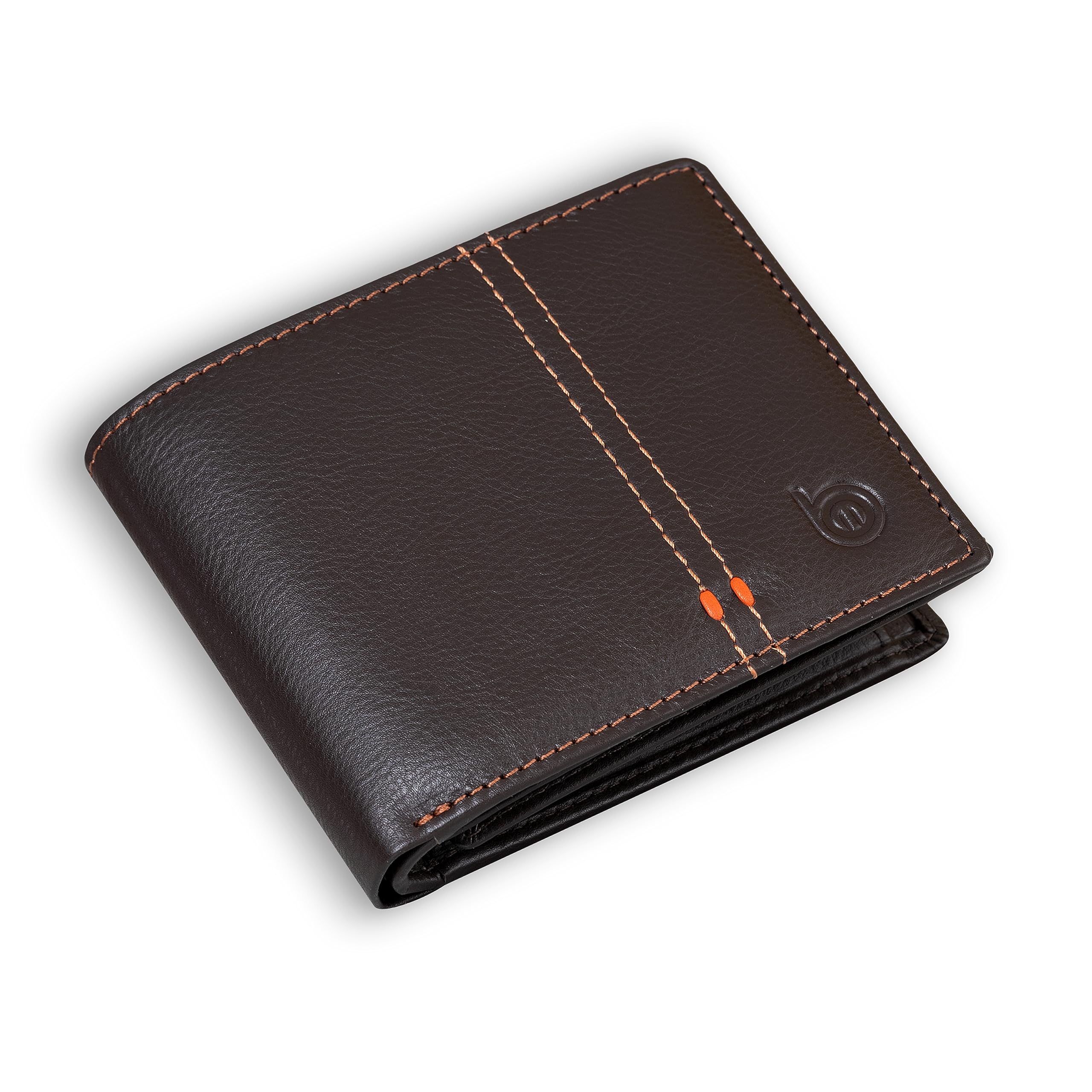 RFID Protected Wallet for Men | Men's Leather Wallet Bi-fold | Genuine Leather Wallet for Men (Brown)