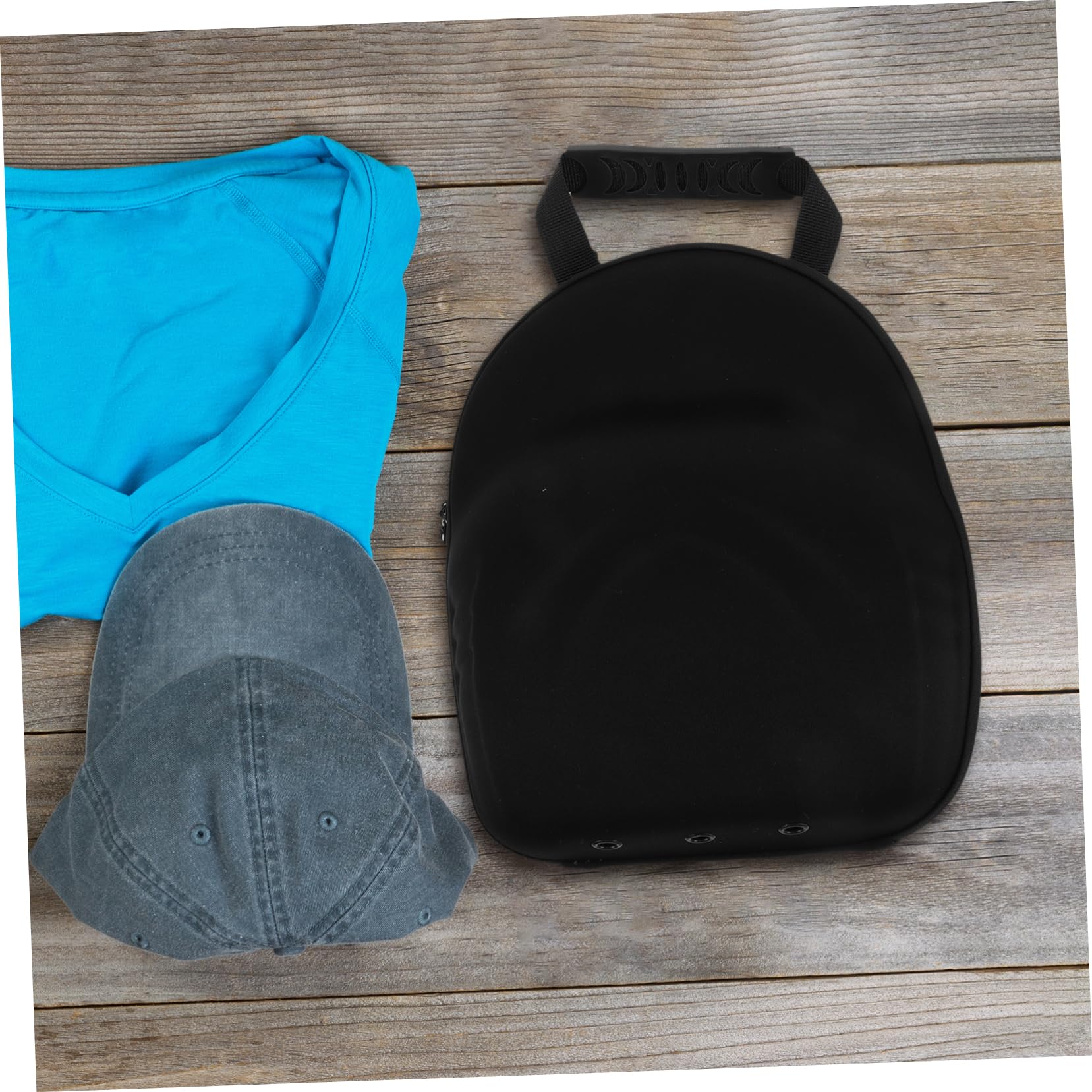 Healifty Bolsa Organizadora Portátil para Gorras de Béisbol de Material Eva Negro, Resistente a Presión y Fácil de Transportar para Deportes y Viajes