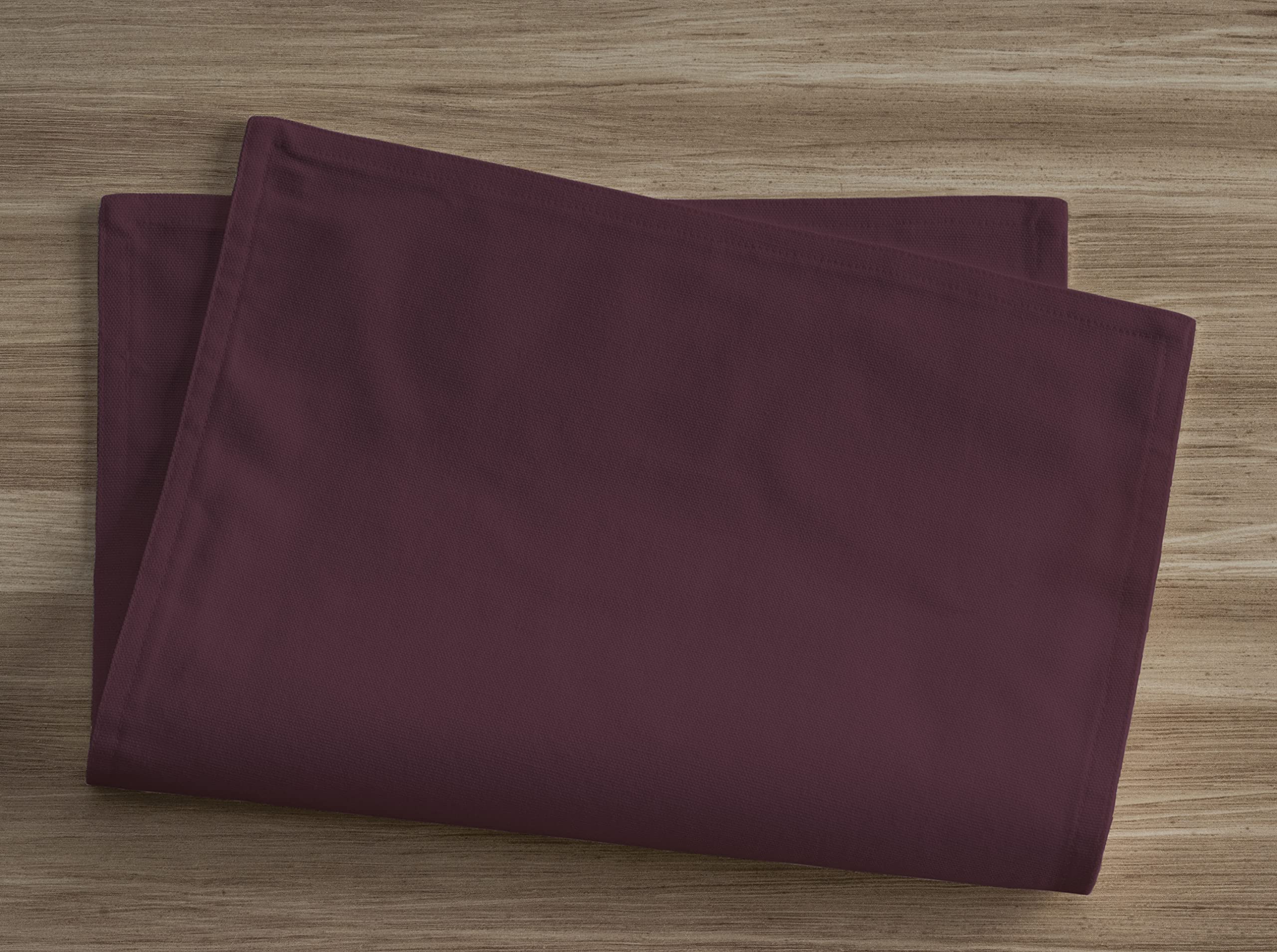 Calicot Roan Rouge - Juego de 6 manteles individuales reutilizables 100% algodón, suaves y cómodos, perfectos para cenas familiares, bodas, cócteles, cocina, hogar, 13 x 19 pulgadas